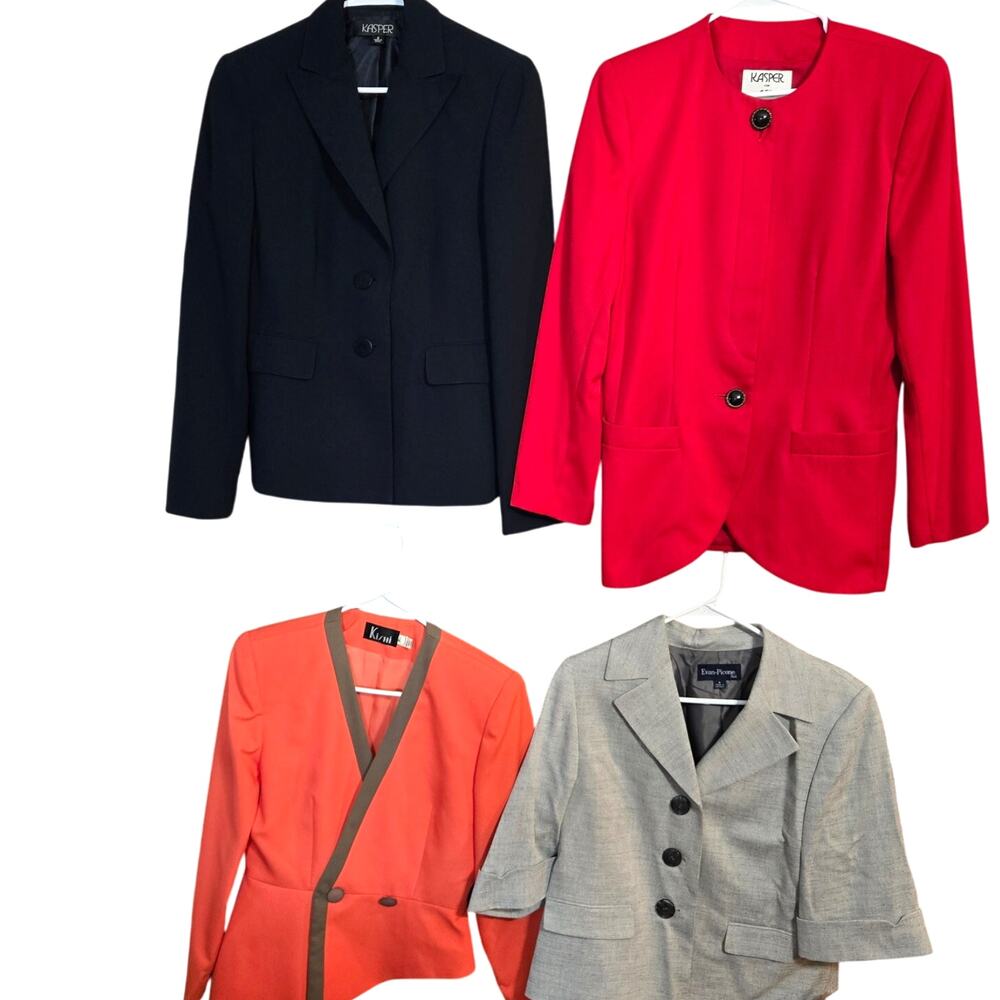 Women's Medium 8 Blazer Suit Separate Jacket Top Wholesale Bulk Lot of 4 M